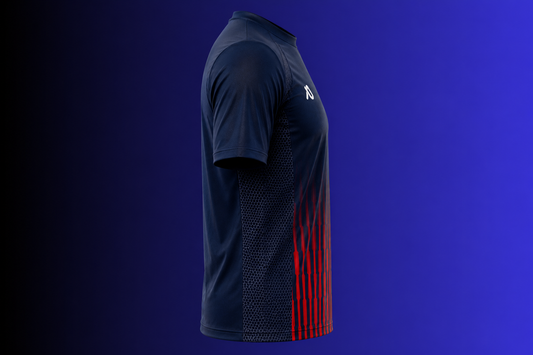 Navy Blau/Rot Trikot set 2