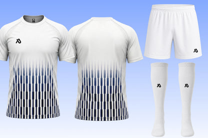 Weiß/Blaues Trikot set