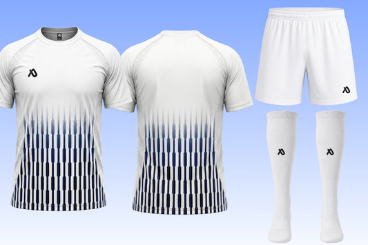 Weiß/Blaues Trikot set