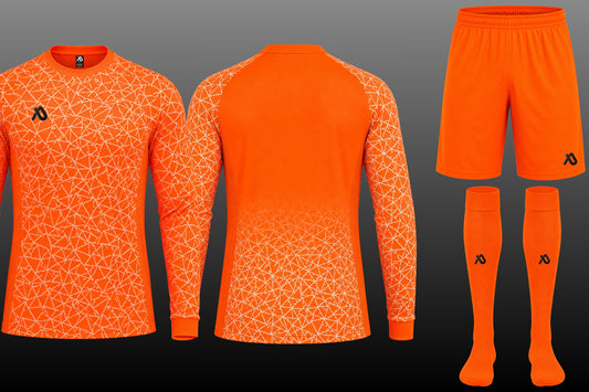 Neon Orangenes Torwart Trikot Set