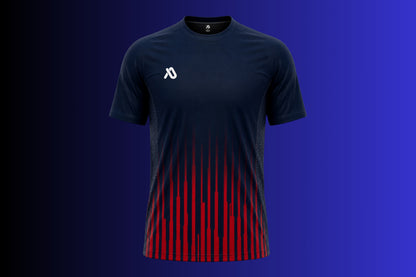 Navy Blau/Rot Trikot set
