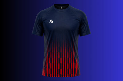 Navy Blau/Rot Trikot set 2