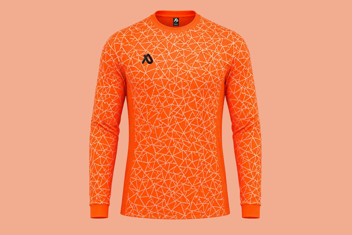 Neon Orangenes Torwart Trikot Set
